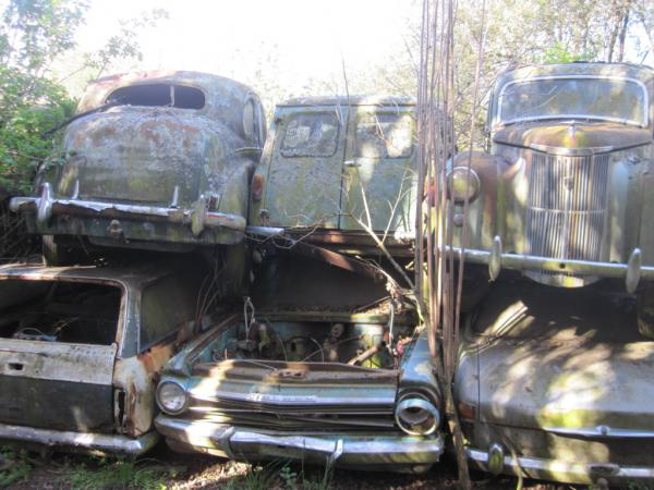 New Zealand Graveyard Pile Of Cars