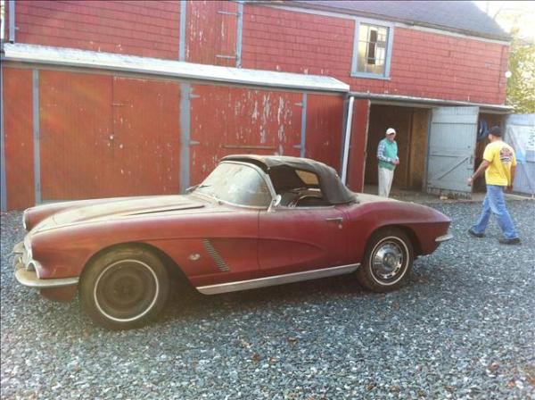 1962 Corvette Outside Of Barn