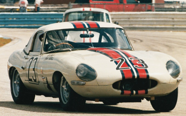 Back on the track after so many years. The Lightweight E-Type shows off its recent restoration by owner John Mayston-Taylor’s Lynx Motors. It eventually entered in the Sebring historic races and the Monterey historics, at the two tracks it had competed on forty years earlier.