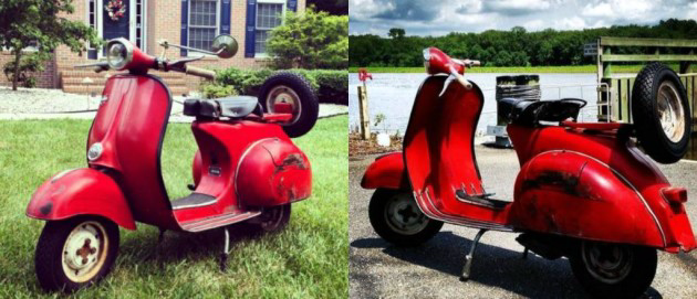 Red 1964 Allstate Vespa