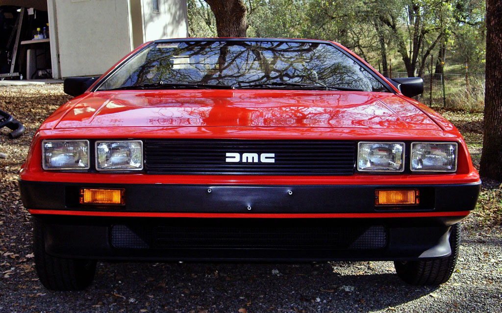 Red 1981 DeLorean DMC12